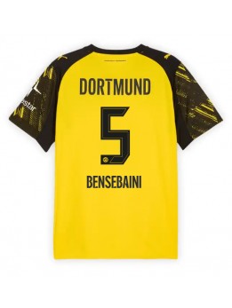 Borussia Dortmund Ramy Bensebaini #5 Replika Hemmakläder 2025-26 Kortärmad Borussia Dortmund Ramy Bensebaini #5 Replika Hemmakläder 2025-26 Kortärmad